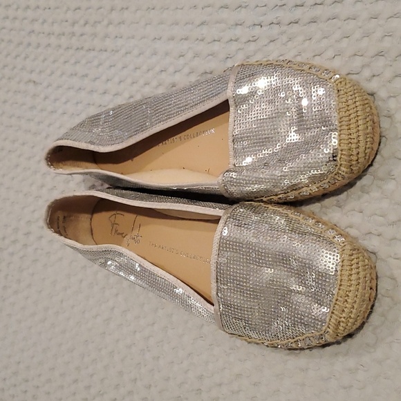 Franco Sarto Artist's Collection Silver Sequin Shoes Size 5 1/2 (#25) - Picture 1 of 7